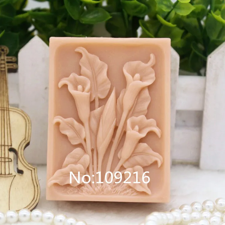 

New Product!!1pcs Small Lily (zx149) Silicone Handmade Soap Mold Crafts DIY Mould