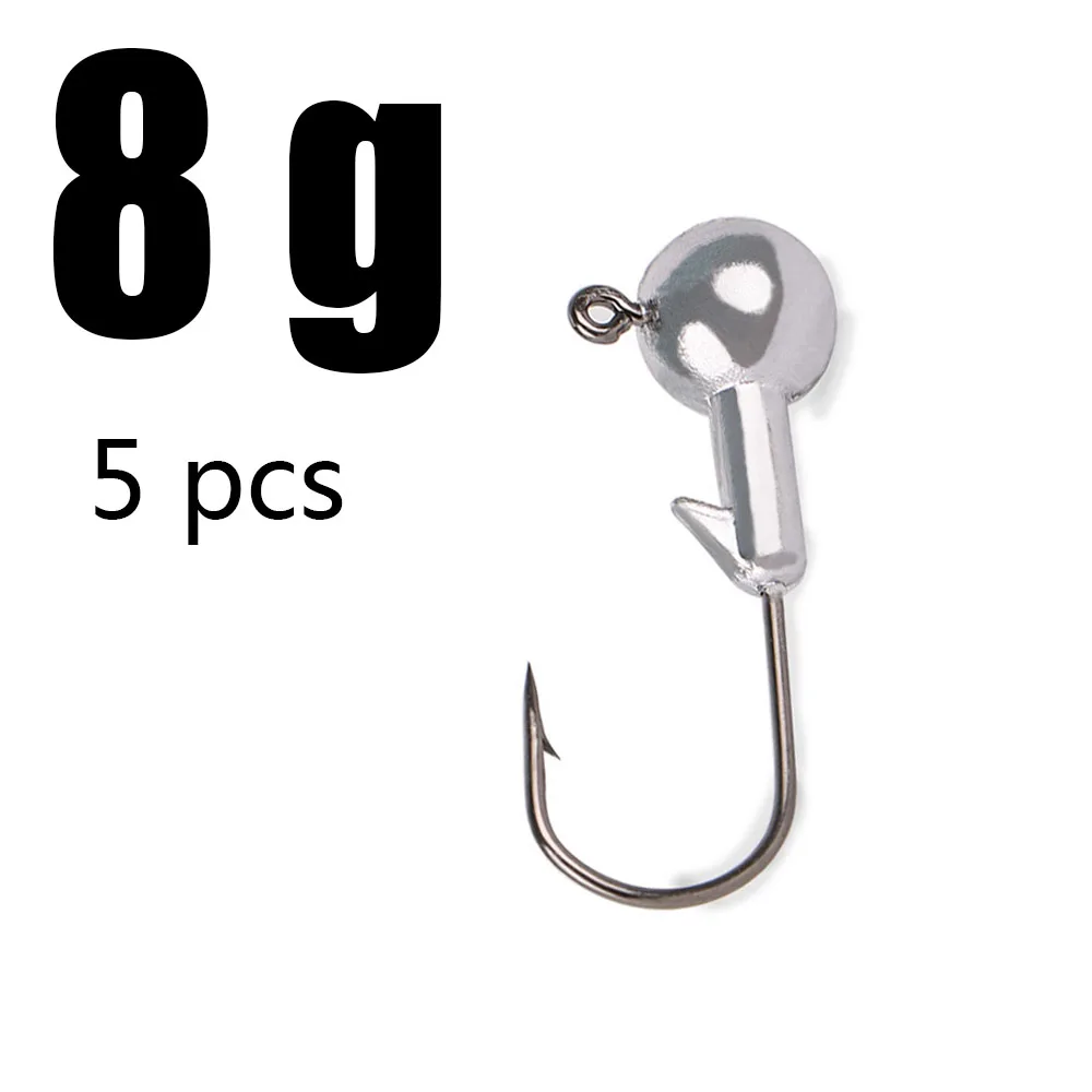 8g 1 г, 2 г, 3 г, 4 г, 5 г, 10 г, 20 г, 22 г, 25 г, 28 г, кривошипная головка, крючок, свинцовый крючок для рыбалки, голова джига, приманка, жесткая приманка, мягкий червь, крючок для рыбалки - Цвет: 8g