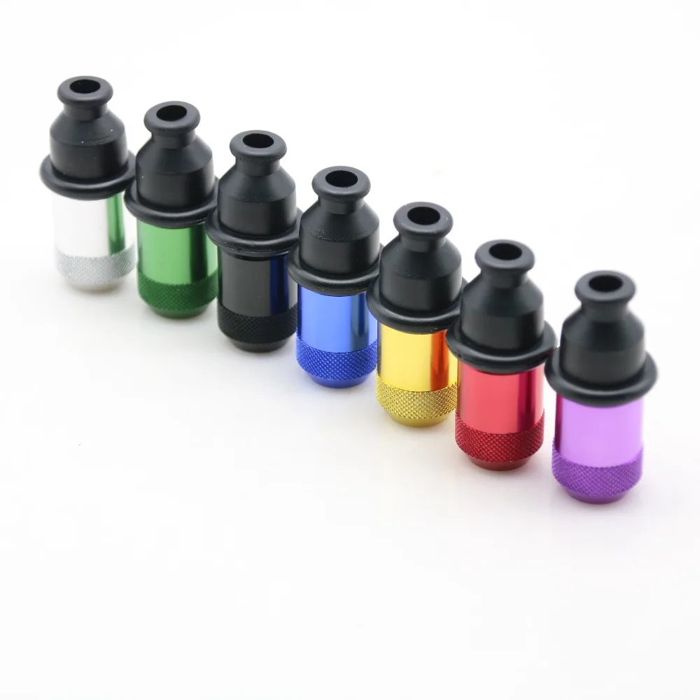 30 шт./лот резиновая металлическая трубка для курения мини-бутылки табака оптовая