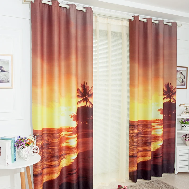 Бесплатная доставка Современный стиль 3D цифровая печать затемненные занавески