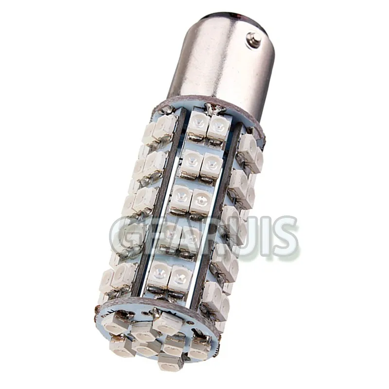 Светодиодная автомобильная лампа 10 шт./лот S25 P21W 1156 BA15S 68 SMD1210 3528 поворотный сигнал