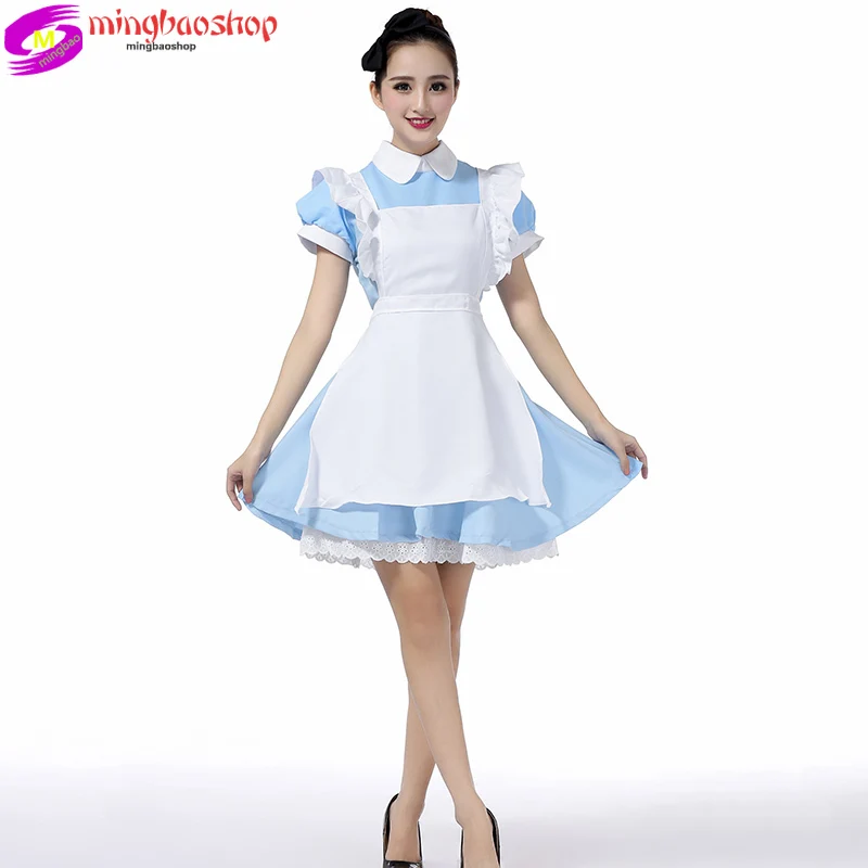 Костюм Горничной На Хэллоуин Женский костюм Алисы в стране чудес для взрослых