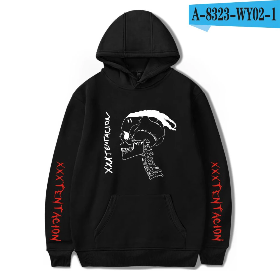 black Новинка, XXTentacion толстовки для мужчин и женщин, модные толстовки с принтом xxxtentacion, мужские толстовки Harajuku, хип-хоп толстовки, топы - Цвет: black