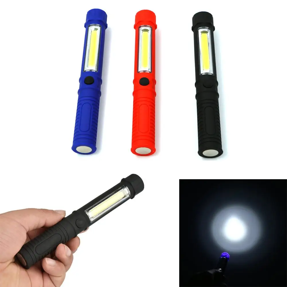 COB LED перезаряжаемая магнитная ручка с зажимом ручной фонарик рабочий свет