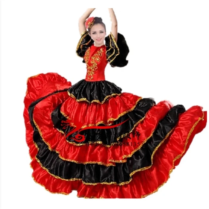 Женское платье для танцев на фламенко взрослых Paso Doble костюм платья девочек |