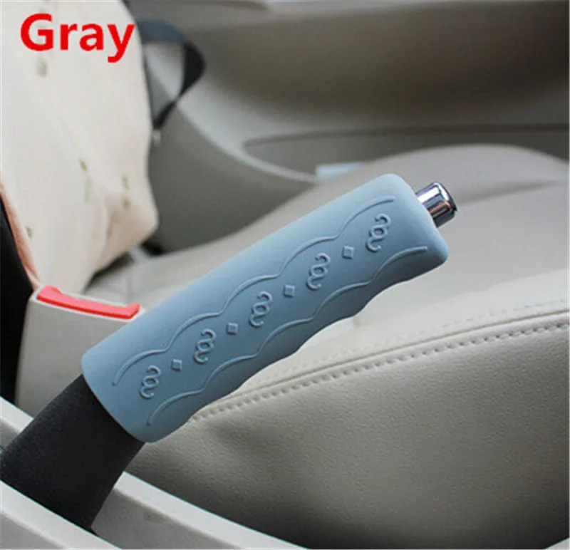 Gray Handbrake Ручка переключения передач автомобиля силиконовая крышка ручного тормоза чехол для VW Golf 6 GTI DSG Jetta Tiguan Polo Bora Passat B7 Tiguan Touran - Название цвета: Gray Handbrake
