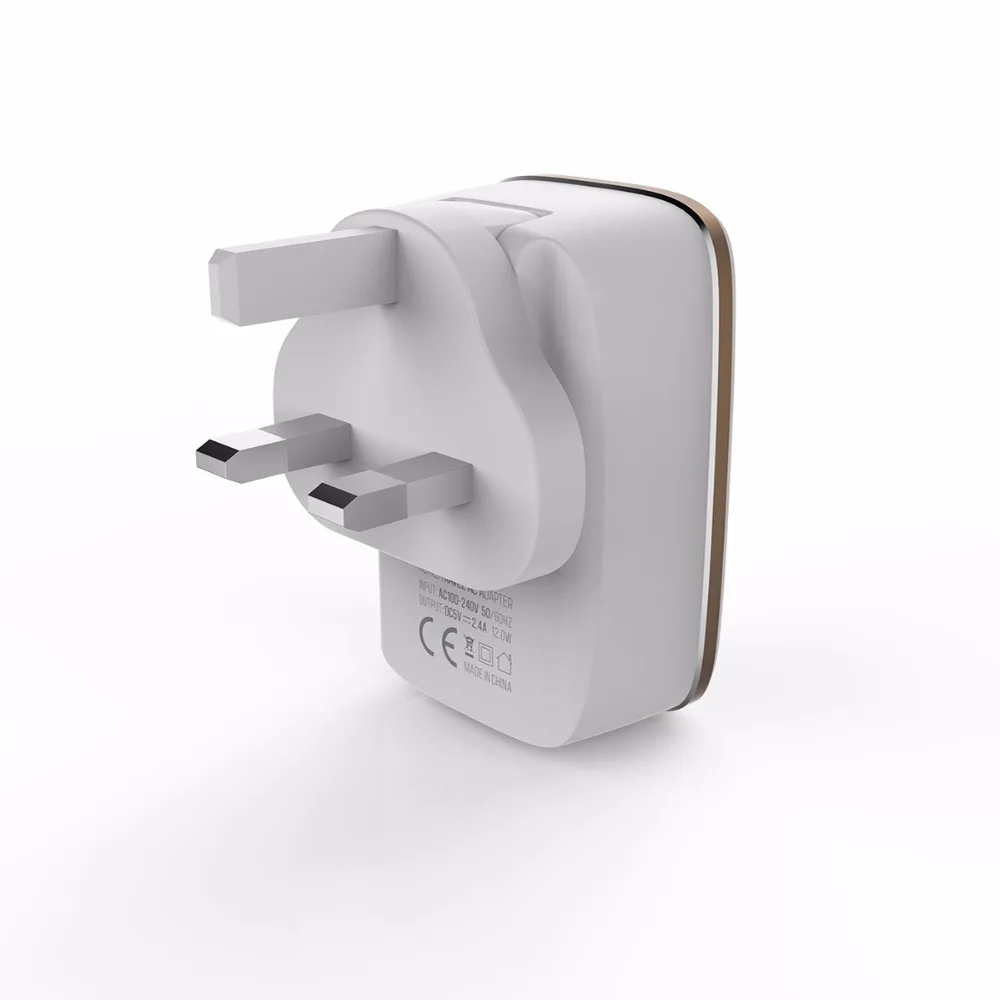 LDNIO a2204 быстрой зарядки стены Зарядное устройство ЕС США Великобритании Plug 2 USB 2.4a