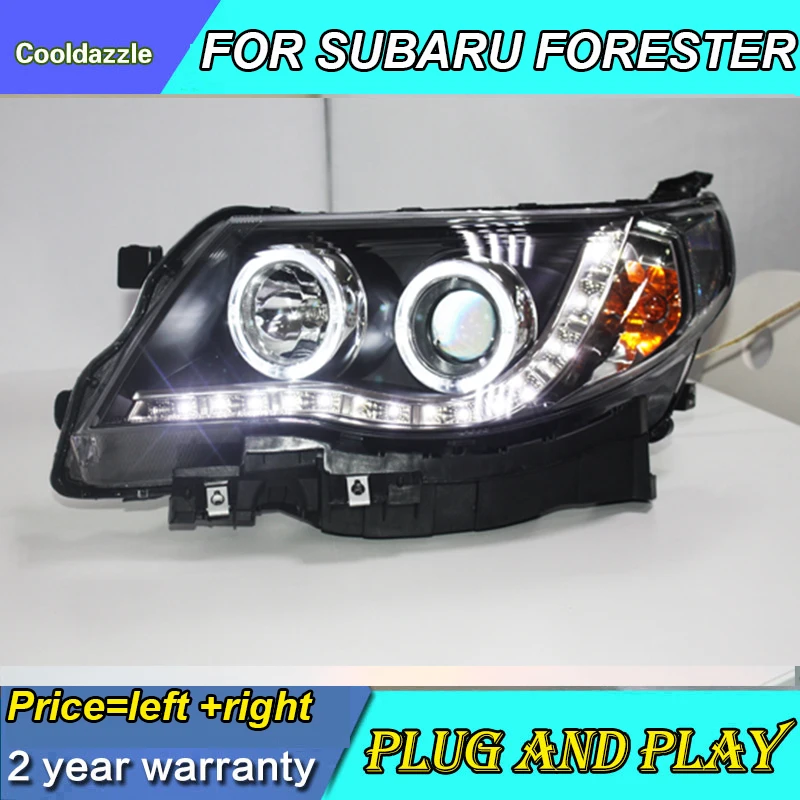 2009 2010 2011 год для Subaru Forester Светодиодная лента фара фары Дневные ходовые огни стояночный сигнал поворота