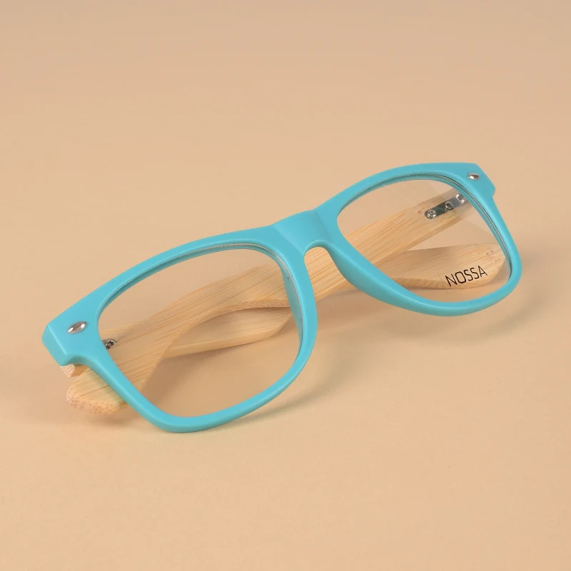 Зеленые Бамбуковые оправы для очков ручной работы мужчин и женщин винтажные