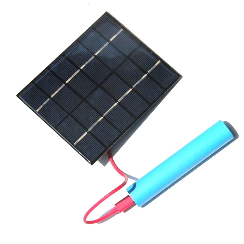 

BUHESHUI 2W 6V Solar Panel Charger Polycrystalline Solar Cell DIY Solar Battery Charger For 3.7V LED Light 10pcs/lot Wholesale