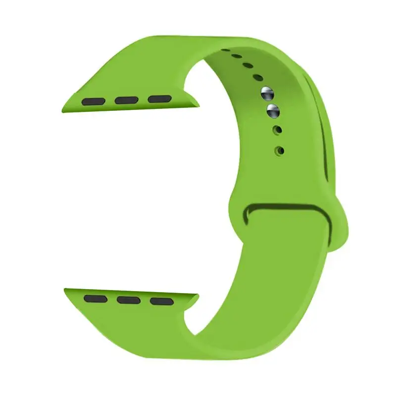 Green Joyozy 25 цветной мягкий силиконовый спортивный ремешок для apple watch полосы 42 мм/38 мм серии 4/3/2/1 для apple watch band - Цвет ремешка: Green