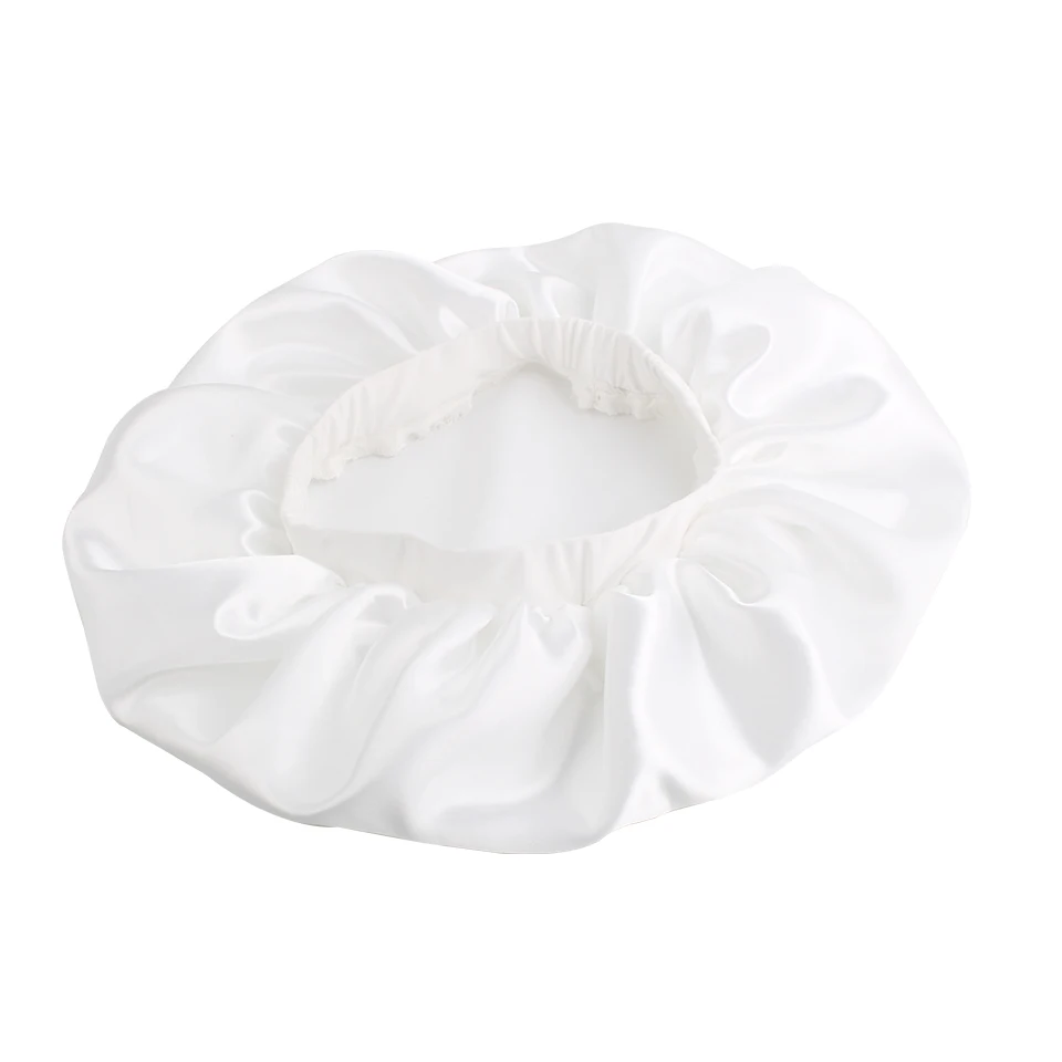 

Luxury Virgin Hair extensions sleeping wig bonnets, double layer silk satin bonnet caps with bands, Custom logo availabel