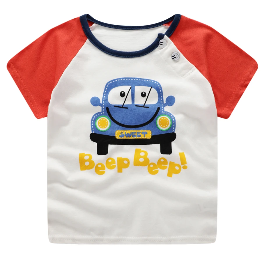 2 шт. хлопковая Футболка с принтом автомобиля и шорты в клетку |