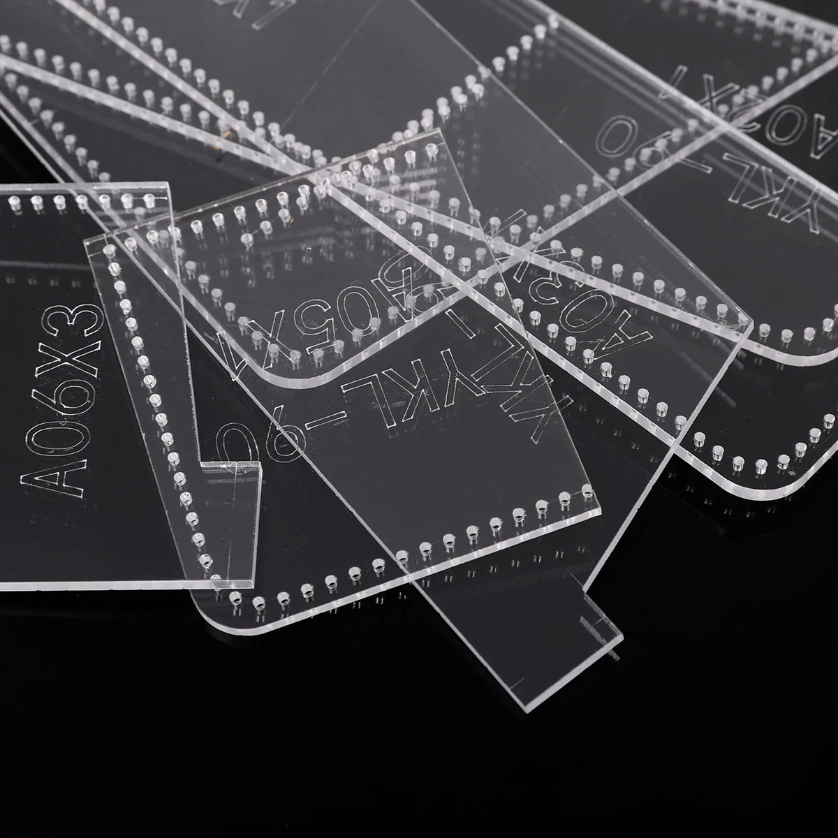 

1pc Acrylic Transparent Templates Business Long Wallet Template Leather Craft Pattern Stencil DIY Household Supplies