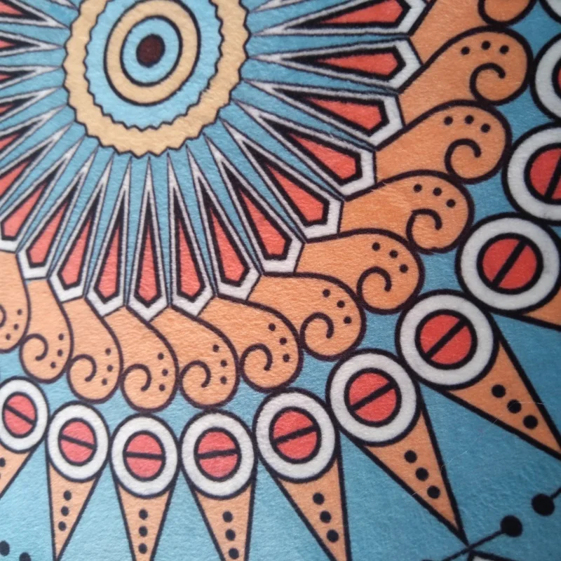 Модный Круглый этнический красно-синий декоративный ковер для двери коврик ног