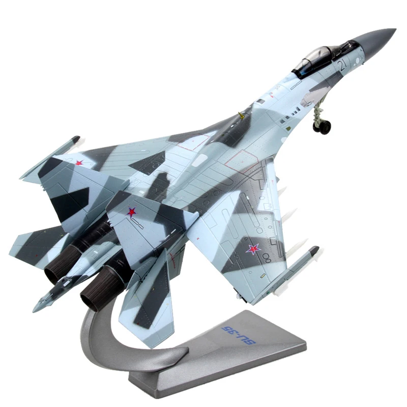 Небесно-голубой 1/72 масштаб Sukhoi Su-35 Flanker-E/Super Flanker Fighter литье под давлением металлическая Сборная модель самолета Коллекция игрушек оригинальная коробка - Цвет: Небесно-голубой