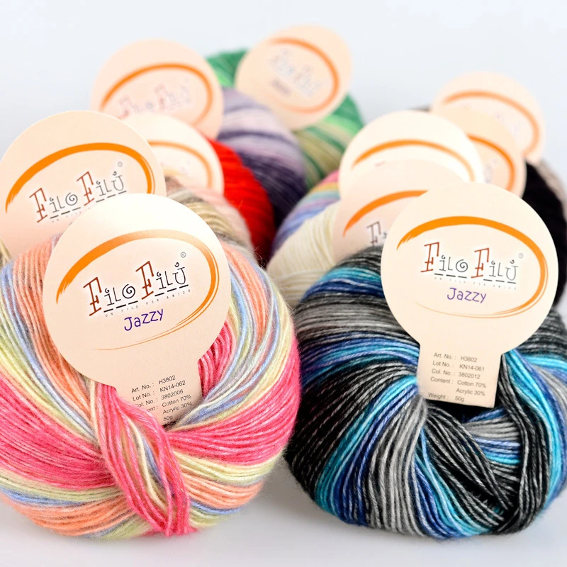 Оптовая продажа 100 г/лот камвольная Мягкая Детская шерсть хлопок пряжа шпажки