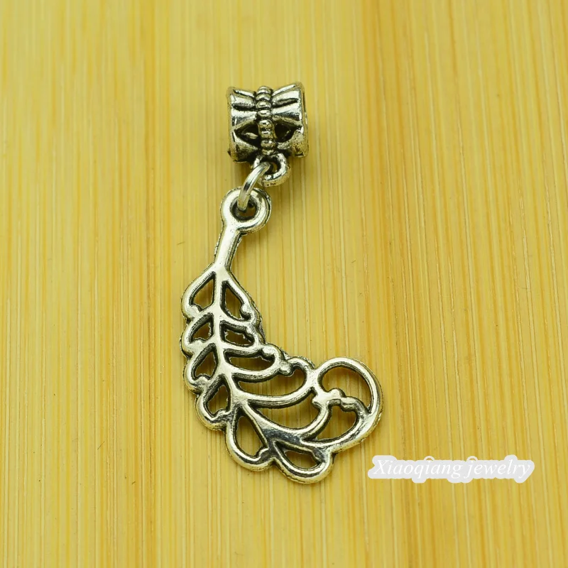 Бесплатная доставка! 25 шт. тибетские Подвески в виде листьев дерева XQ0086|big hole|bracelet