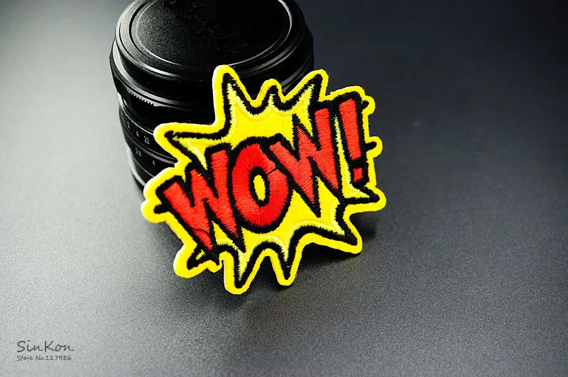 1 шт. WOW(Размер: 6,9X7,3 см) DIY тканевые значки вышитая аппликация швейная одежда наклейки одежда аксессуары