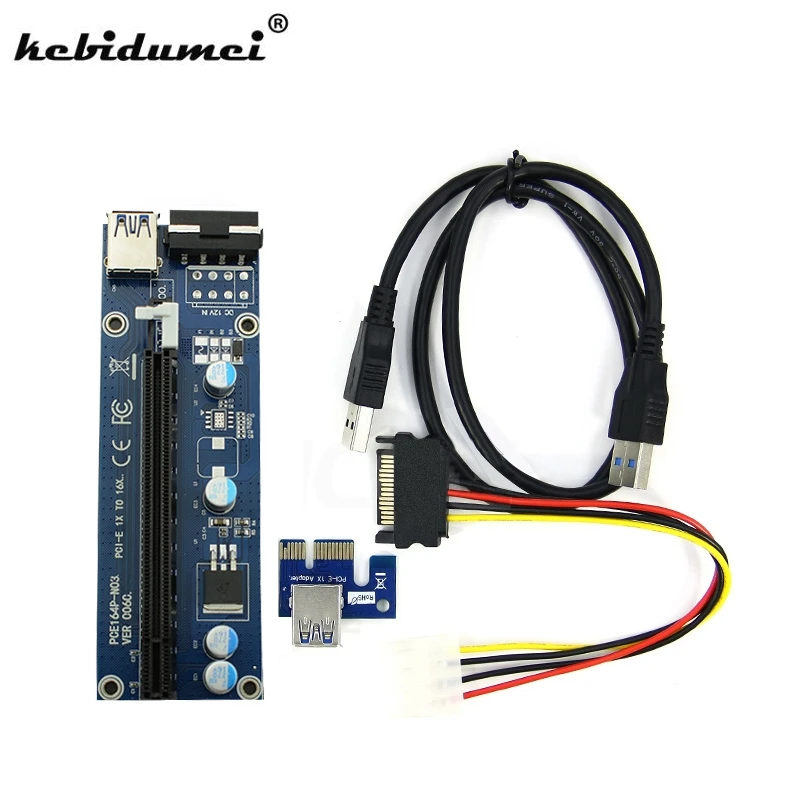 Лидер продаж 2017 переходная карта PCI E Express 1x до 16x USB 3 0 кабель передачи данных SATA