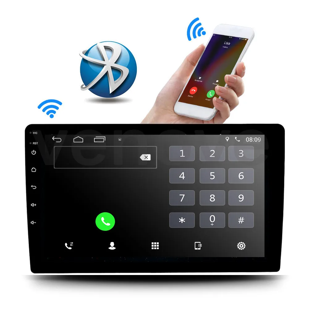 10 1 'ƈ DIN Android автомобильный Стерео Авторадио GPS навигация Универсальный 2.5D