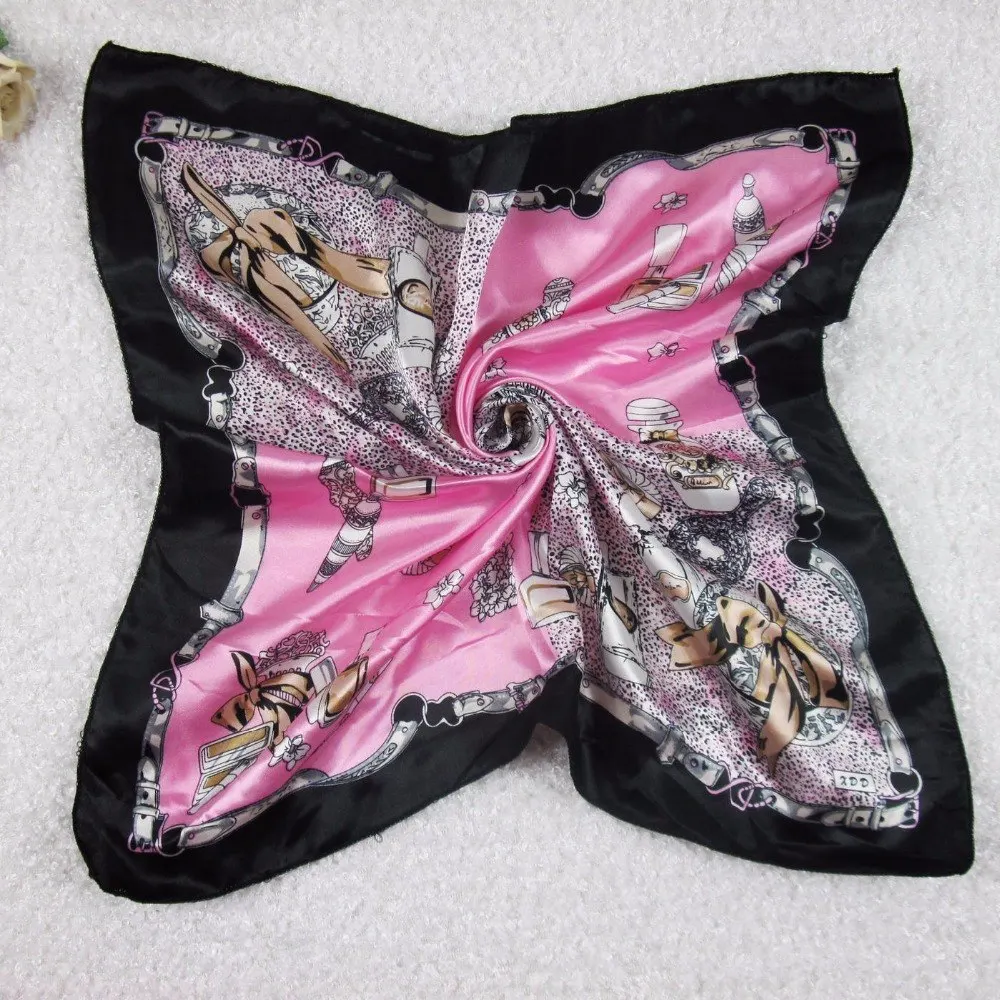 Модный женский квадратный головной платок шарфы шейный с принтом красивый шарф