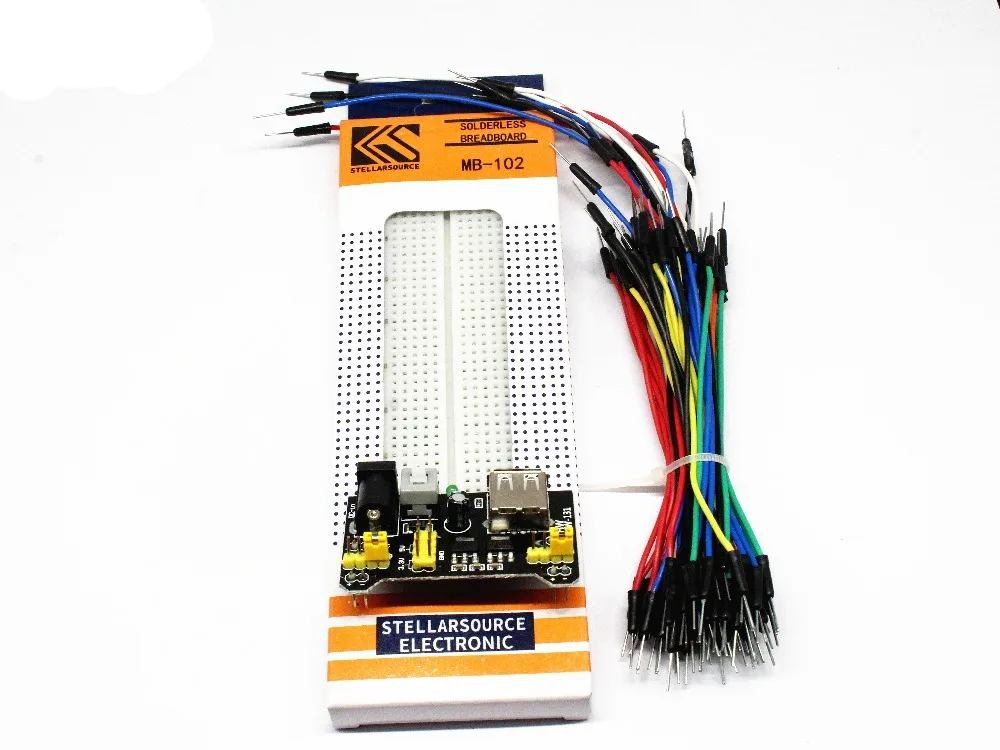 5V MB102 макет модуль питания + MB 102 830 точек Solderless Прототип макетная плата комплект 65