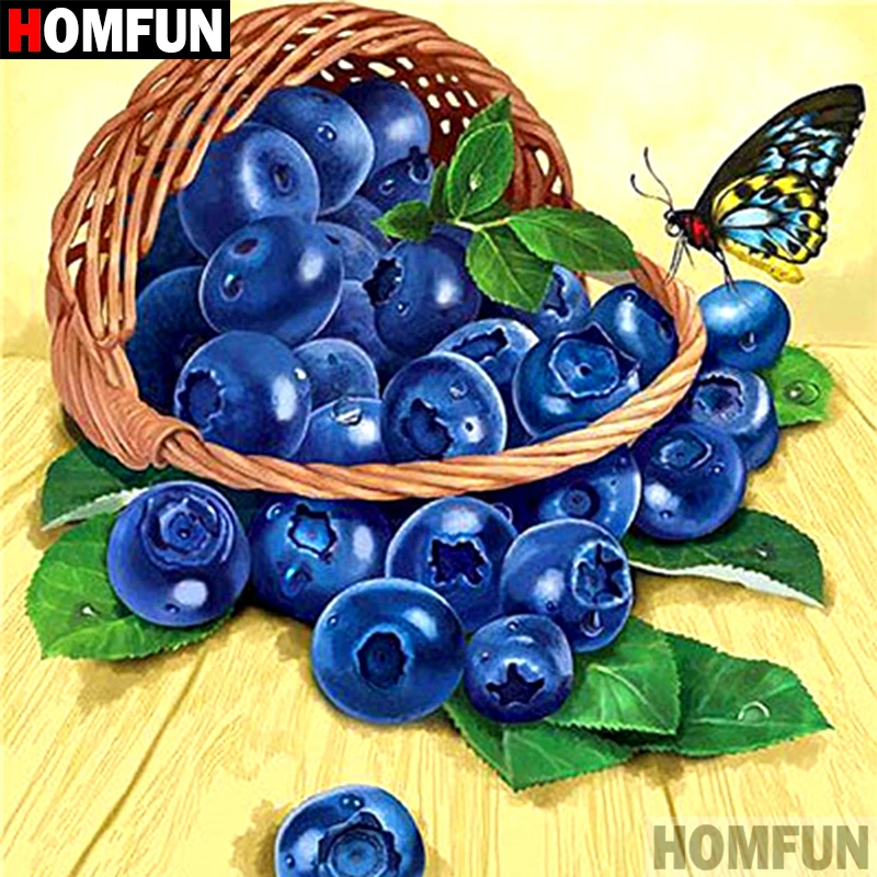 HOMFUN 5D DIY алмазная живопись полный квадратный/круглый дрель &quotФруктовая