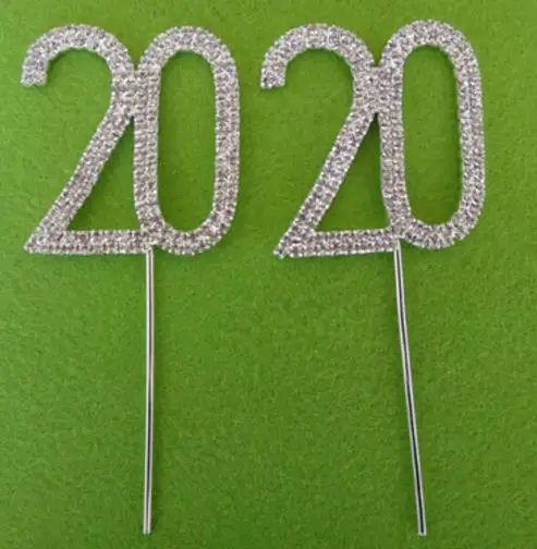 Стразы хрустальные цифры Топпер для торта украшение свадьбы дня рождения