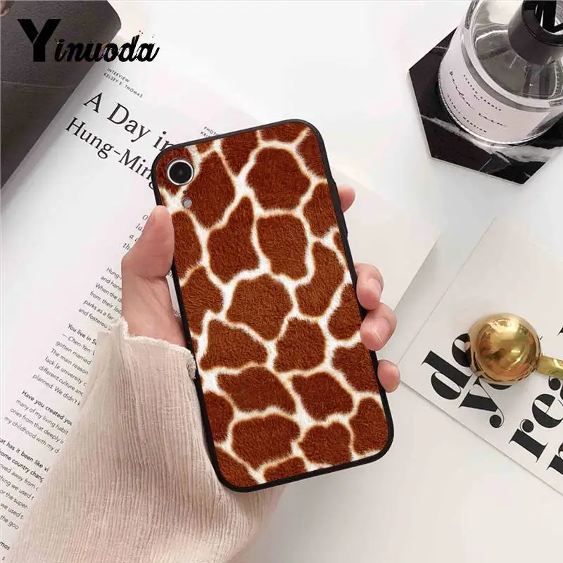 

Yinuoda Giraffe Leopard tiger zebra Wild Print Phone Case for iPhone 7 6 X 8 6s Plus 5 5S SE XR XS XSMAX11 11pro 11promax