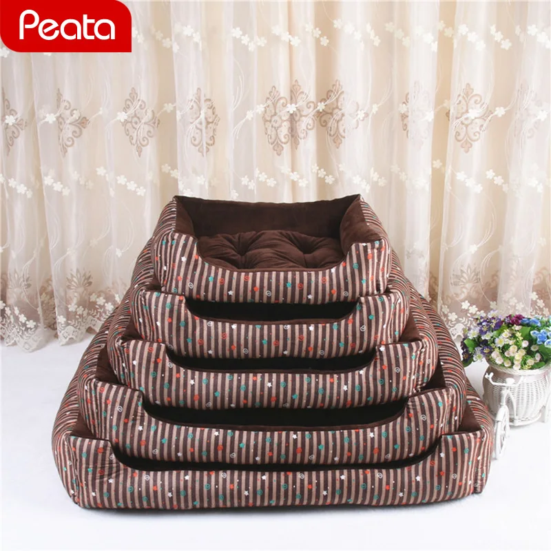 Dog Bed Waterproof Warm Corduroy Padded Dogs Cats House for Large Washable Pet Mat Soft Sofa Kennel Small V1 | Дом и сад