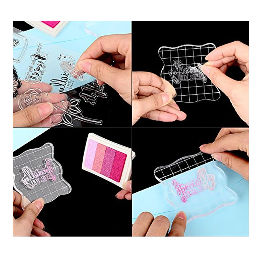 Прозрачный акриловый блок штампов штампы для скрапбукинга ремесленные
