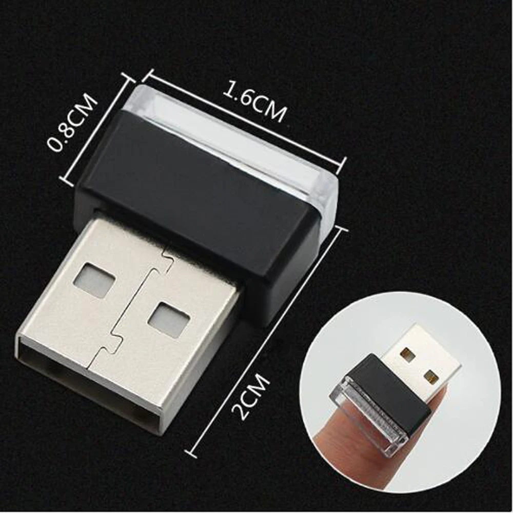 1 шт. автомобильный Стайлинг USB атмосферный светодиодный свет Автомобильные