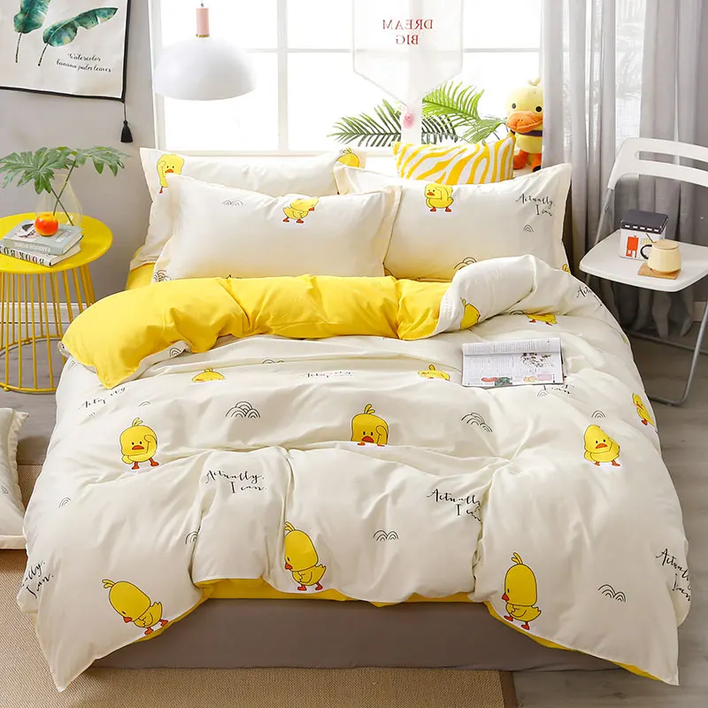 16 Модный комплект постельного белья, роскошный Семейный комплект с розовым сердечком, простыня, пододеяльник, наволочка, полный размер, одна королева, Комплект постельного белья - Цвет: 16