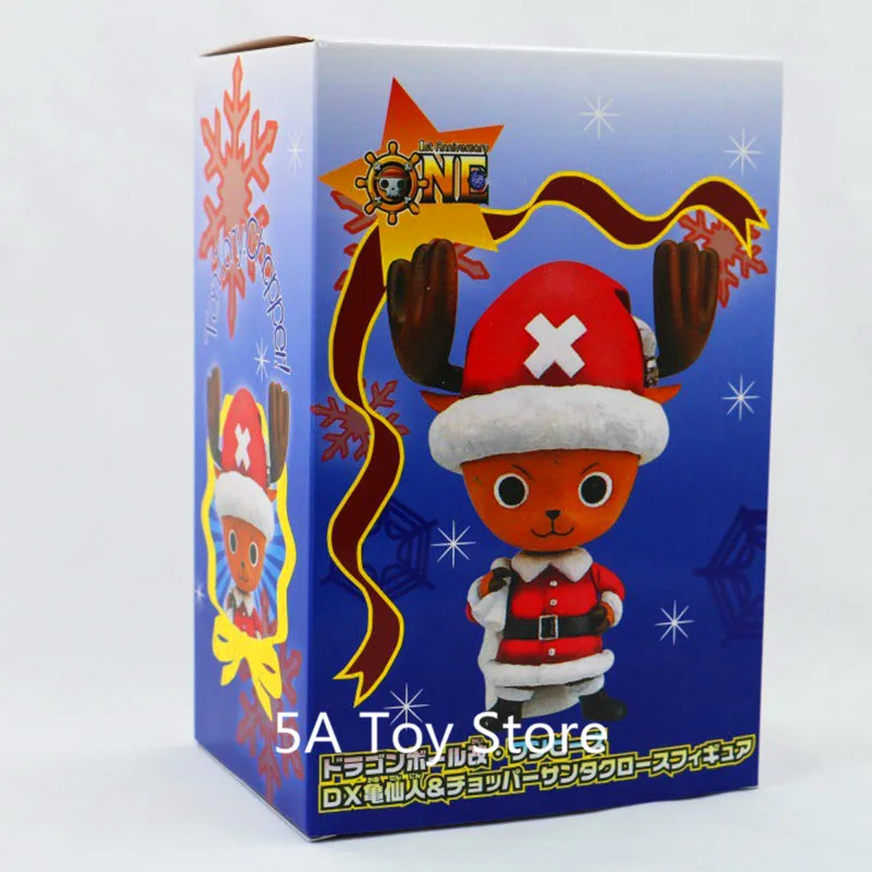 Аниме One Piece Cute Tony Chopper Рождественские сани ПВХ фигурка Коллекционная модель