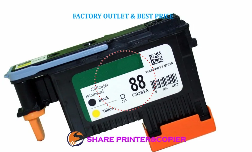 Печатающая головка для HP 88 C9381A C9382A печатающая K550 K5400 K8600 L7000 L7480 L7550 L7580 L7590 L7680 L7710 L7750