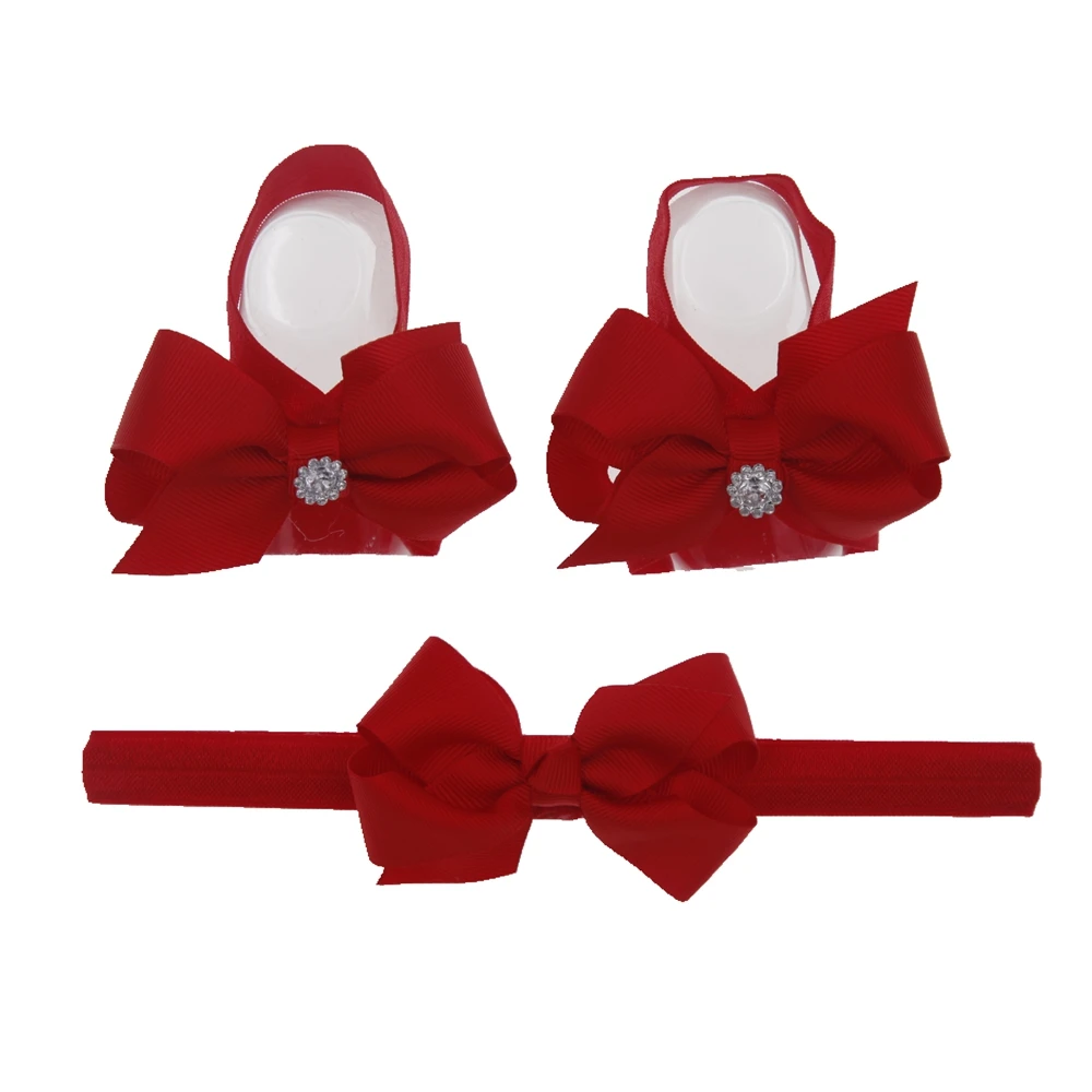 2018 головная повязка для новорожденных босоножек и повязок на голову комплект