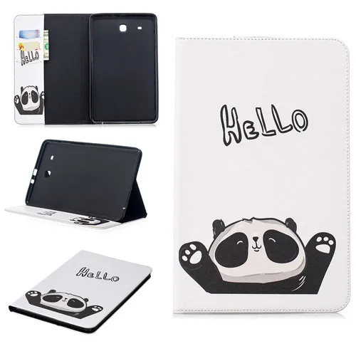 Фиолетовый Золотая бабочка шаблон чехол для планшета Samsung Galaxy Tab E 9 6 T560 T561 Smart Cover