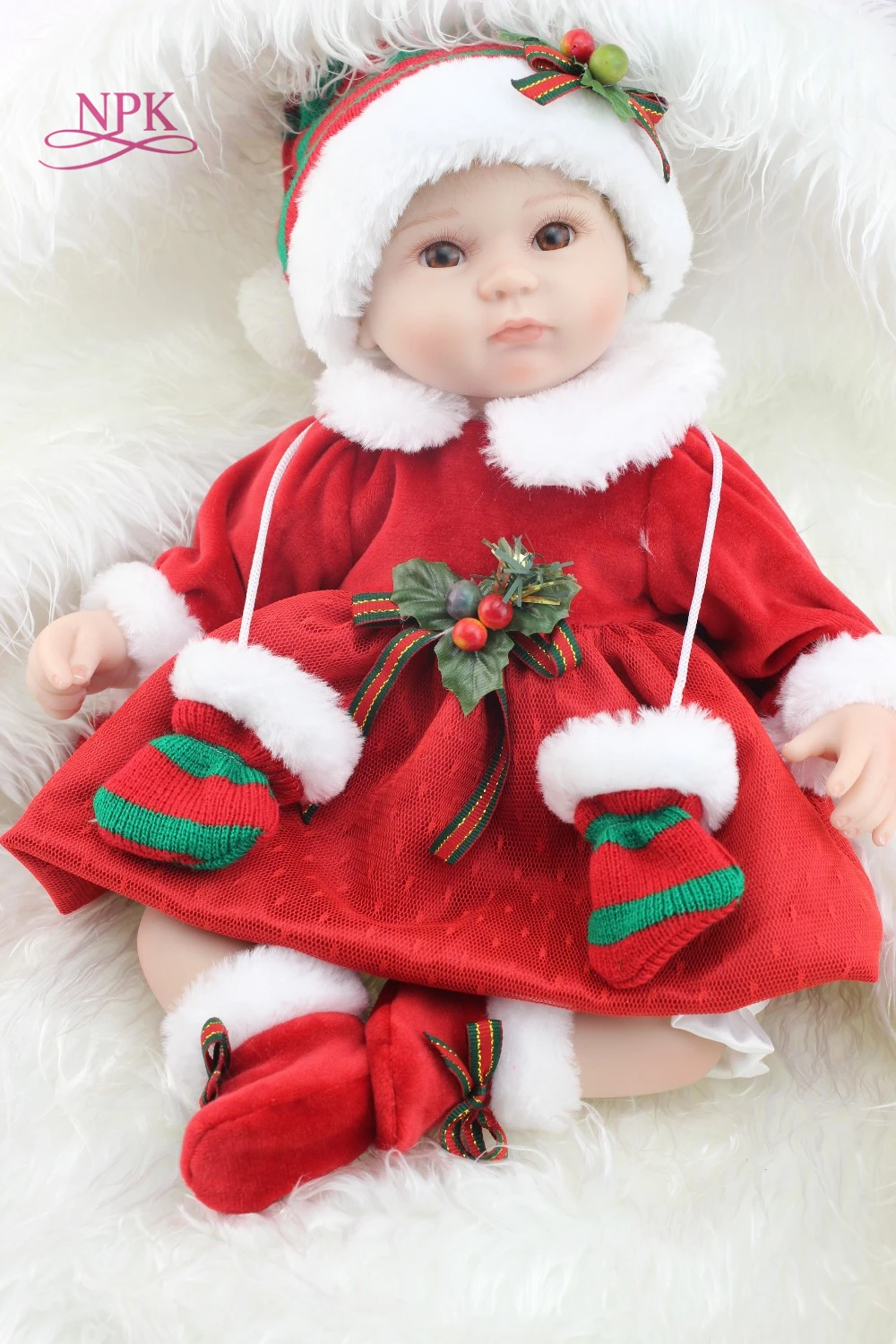 NPK Reborn Baby Doll Реалистичная мягкая силиконовая Кукла Babies Girl 18 дюймов Очаровательная