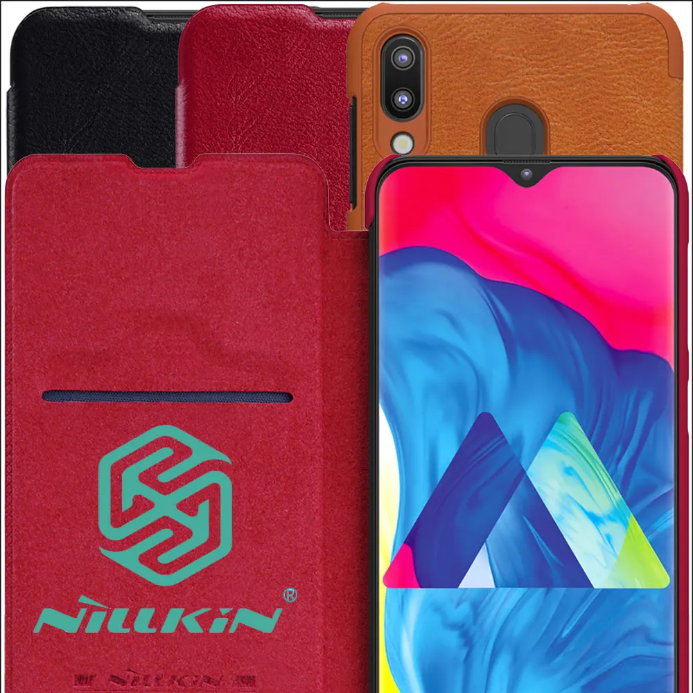 Кожаный чехол книжка Nillkin Qin для Samsung Galaxy M20 M30 A30 A50 A70 M10 A40 A10 A60 A20 A20e|Чехлы-книжки| |