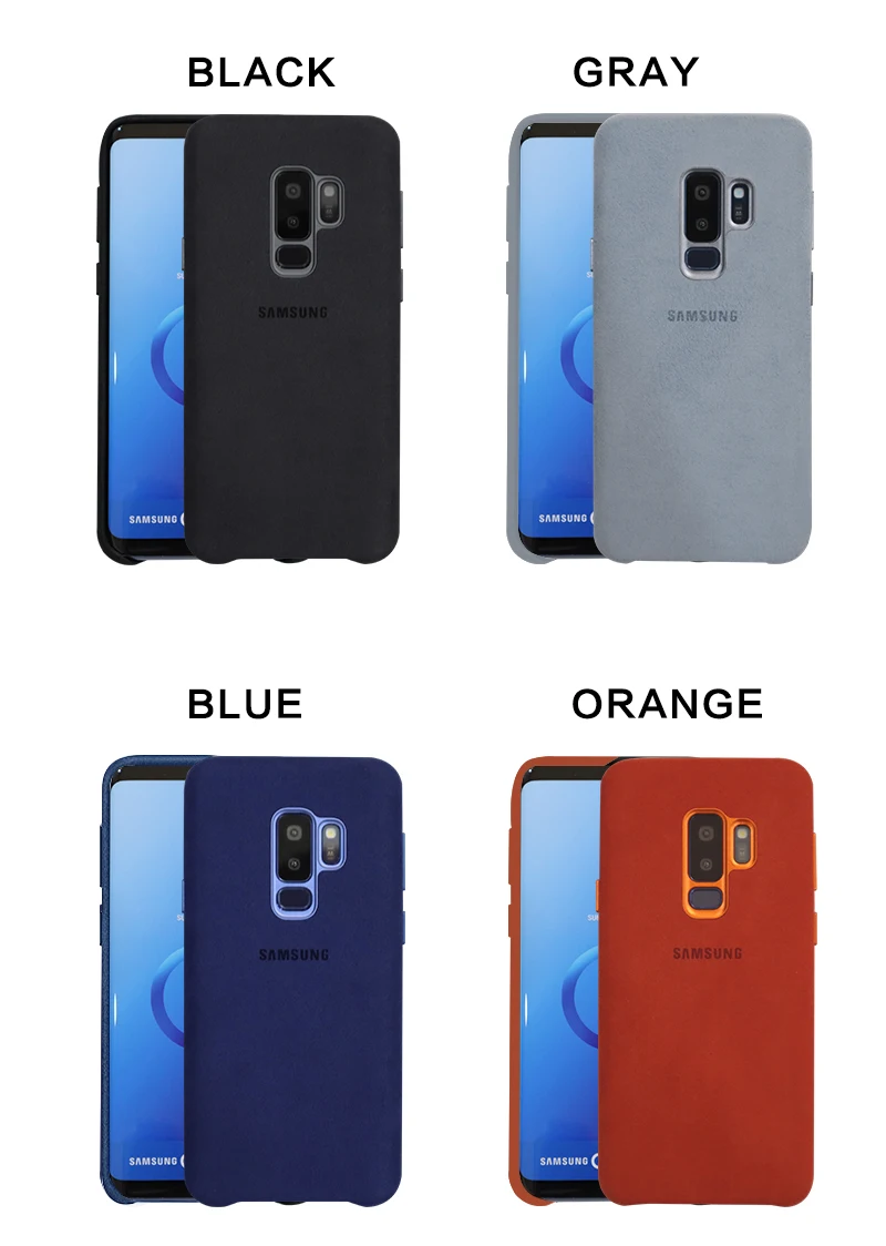 samsung s9 plus case For Original Galaxy S9 Luxury Suede Soft-Touch Finish Back Protective Cover compatible Samsung model | Мобильные