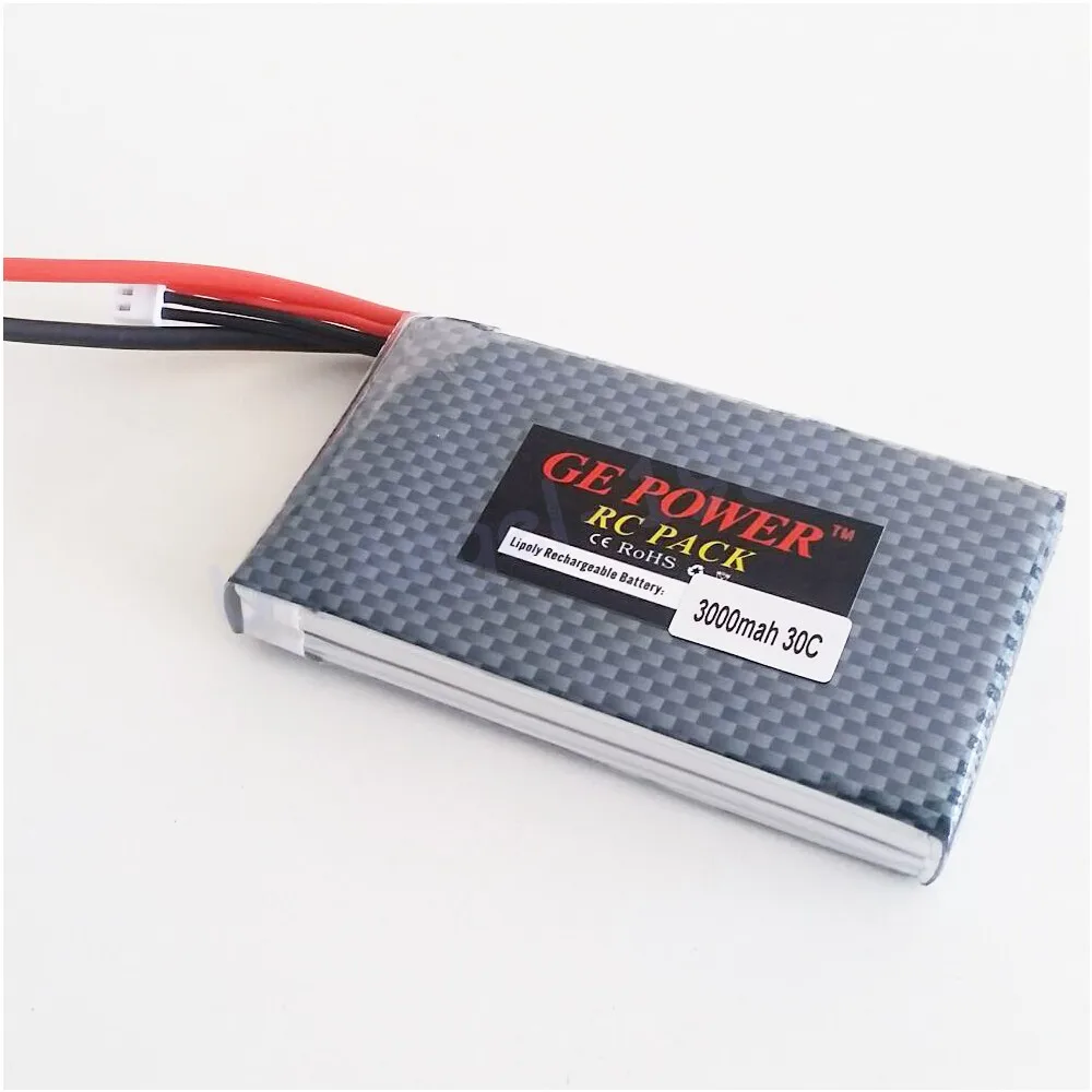 

1pcs RC lipo battery 7.4v 3000mAh 30C 2S for Rc helicopter Rc car Rc boat Quadcopter Remote Control Toys Li-Polymer battey