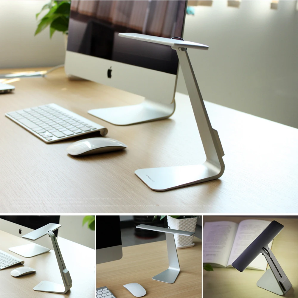 Настольная лампа WoodPow в ультратонком Mac стиле LED светильник с 3 режимами