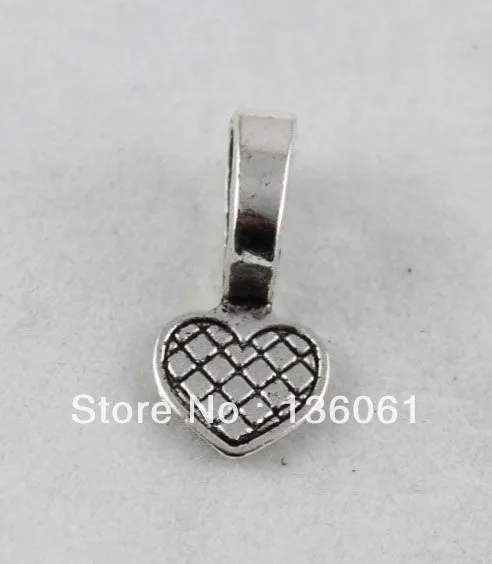 Антикварная подвеска-Бейл с клеем в виде сердца для изготовления ювелирных изделий, браслеты ручной работы, подарки для творчества, 10 шт. Z591