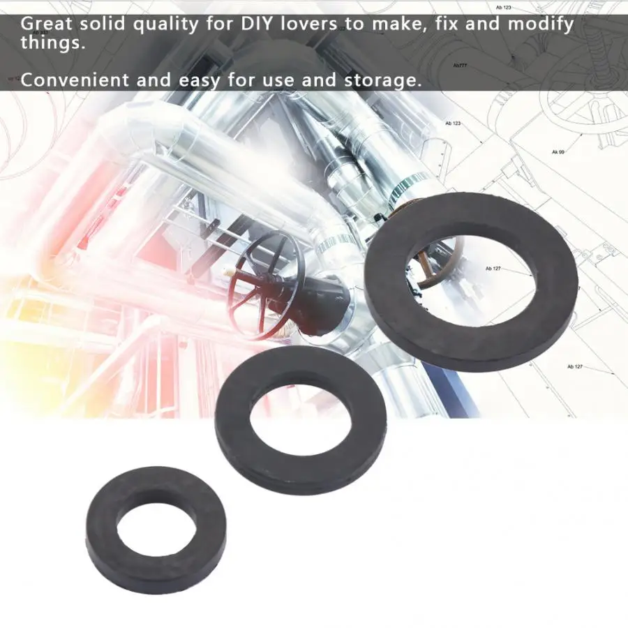 12 шт. резиновые шайбы прокладка кольцо для водопроводной трубы Плоские Кольца