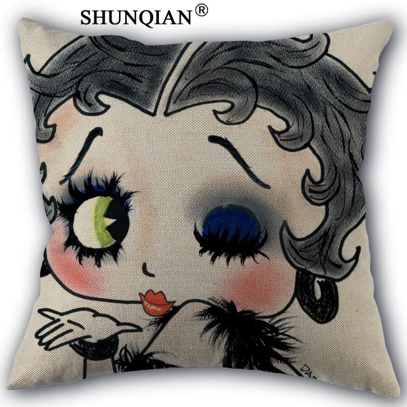 21 Высокая Качественный хлопок лен Betty Boop Подушки Детские случае свадебные декоративные Наволочки для дома Подушки Детские крышка a10.17 - Цвет: 21
