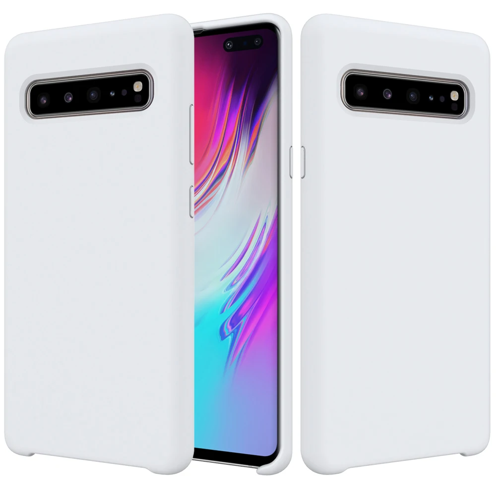 Для samsung Galaxy S10 5G чехол мягкий жидкий силикон задняя крышка для samsung Galaxy S10 5G Версия Телефона Funda S10e S10 Plus чехол - Цвет: Белый