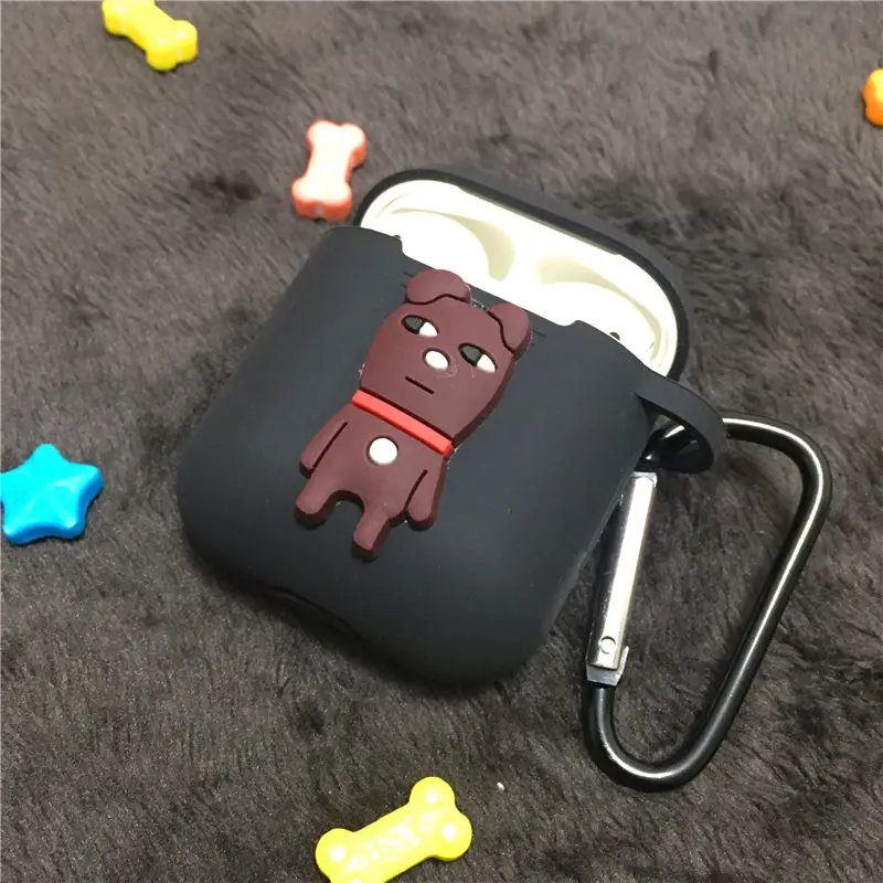 Силиконовый чехол с изображением медведя Кумамото для Apple Airpods, Капитан Америка, Человек-паук, чехол для наушников, новинка, Air Pods, 2 аксессуары