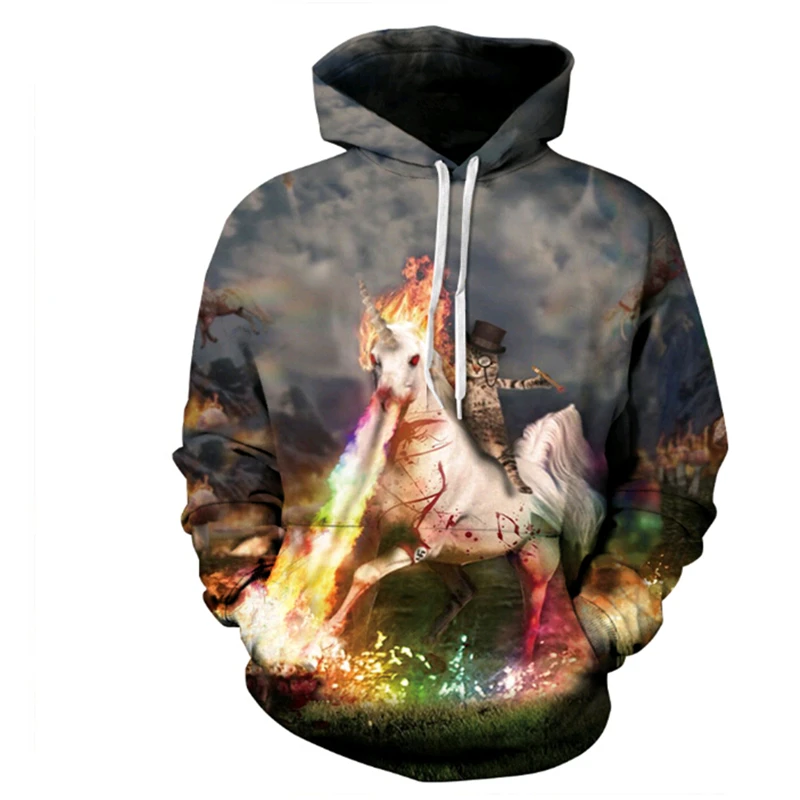 Новинка 2018 модная толстовка с капюшоном для женщин и мужчин пуловер рисунком