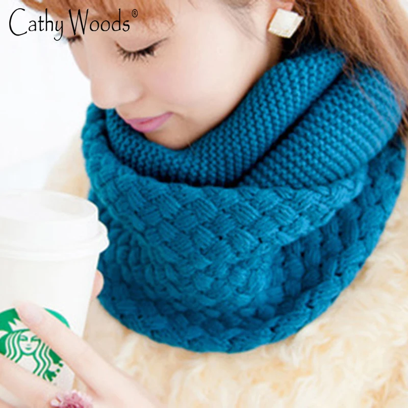 2016 Женская Мода Шарфы Вязать Шерстяной Loop Snood/Шарф Россия Зима Kniting